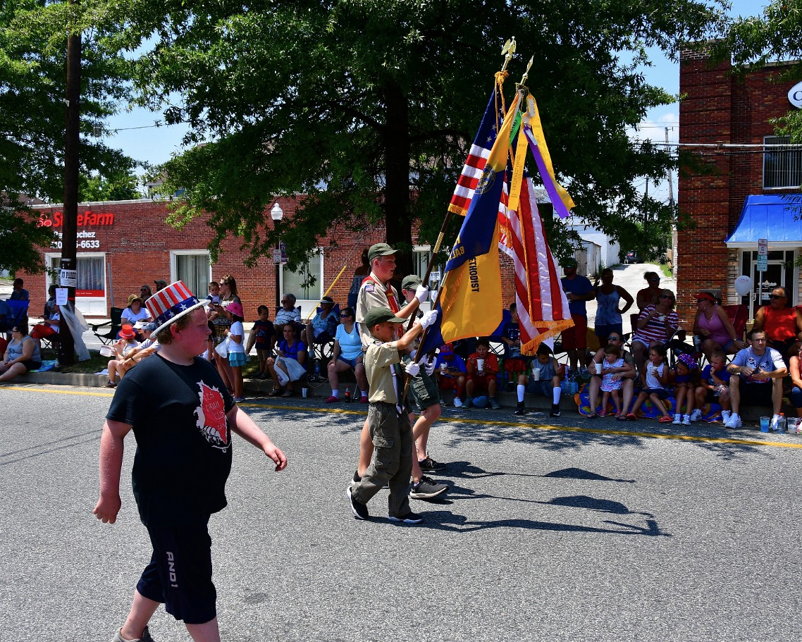 Boy Scouts Color Guard Marching