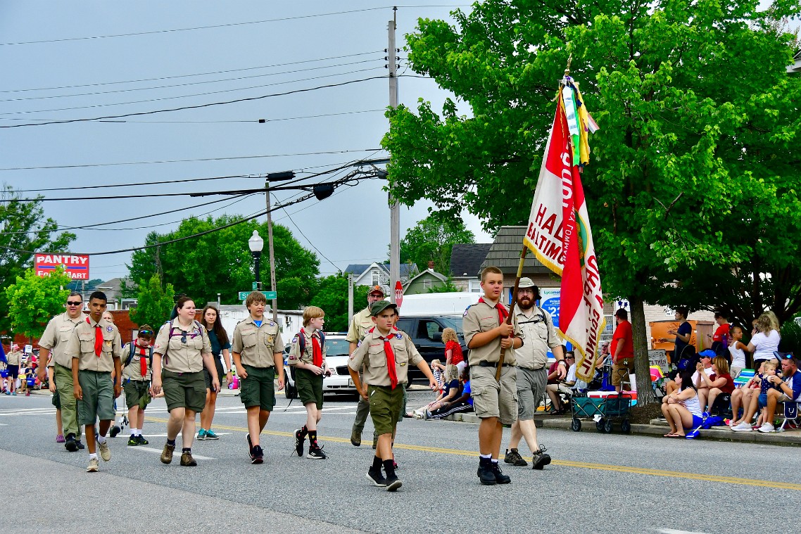 The Scouts and Good Folks of Troop 109 on the March