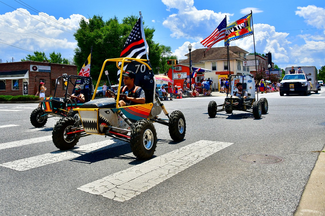 UMBC Racing Waving Flags