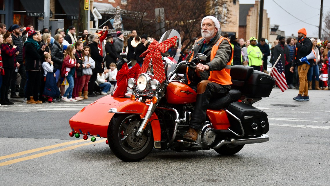 Decorated Harley With a Sidecar