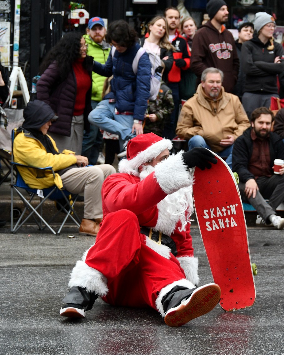 Skatin Santa Laying Down