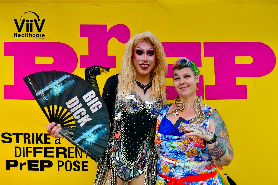 Chrystee Smiling With a BDE Drag Queen 2