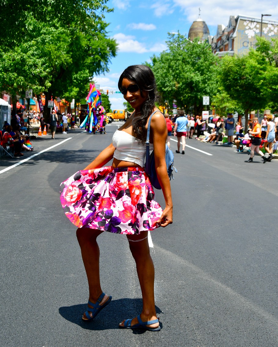 Showing Off the Wonderful Floral Skirt