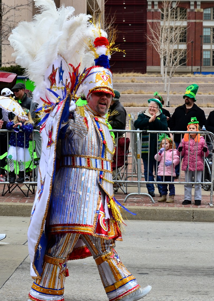 String Band Leader With Big White Feathers String Band Leader With Big White Feathers