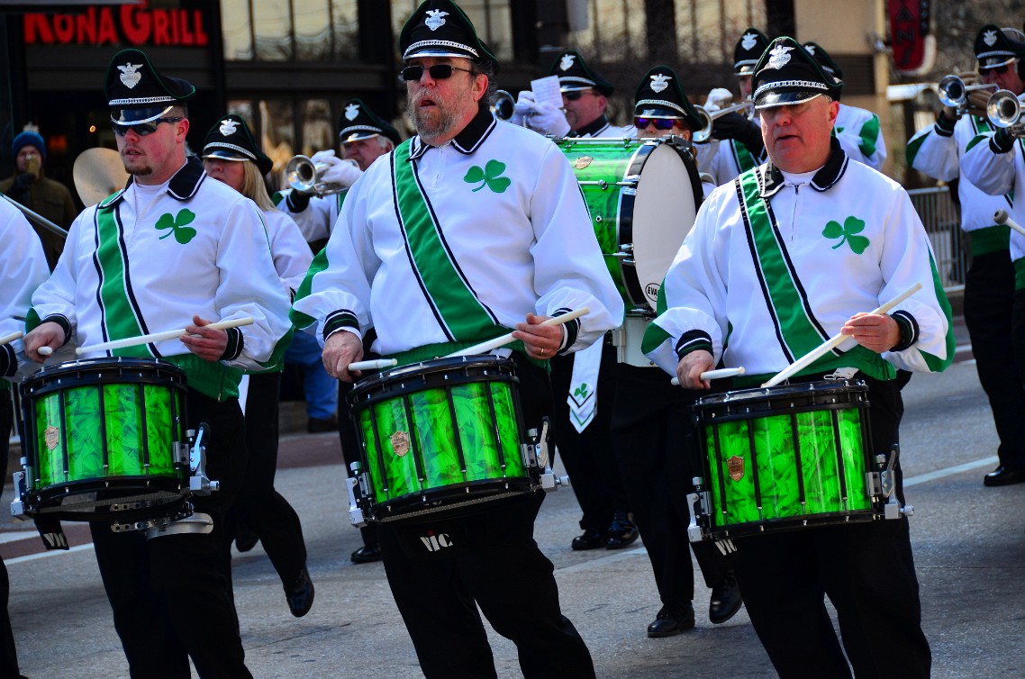 Green and White Drummers Green and White Drummers
