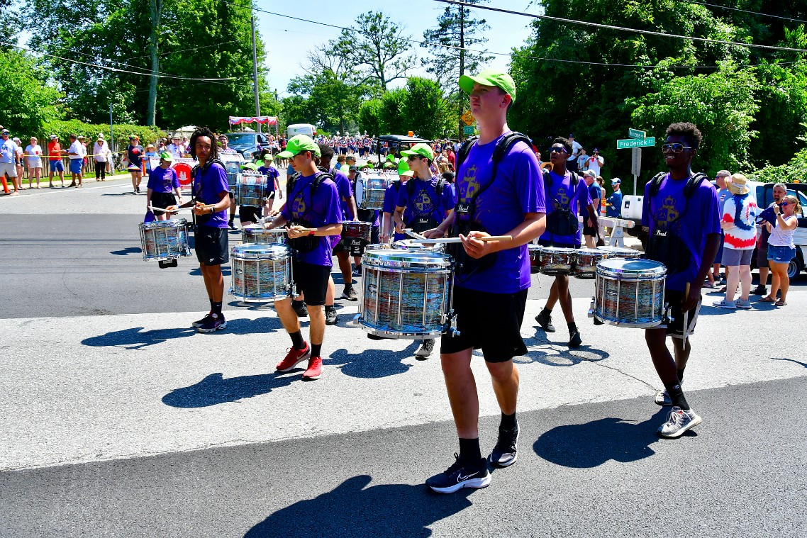 Drummers From the Royals Marching Through