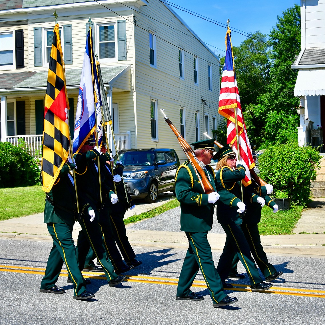 Westminster Municipal Band Honor Guard Marching in