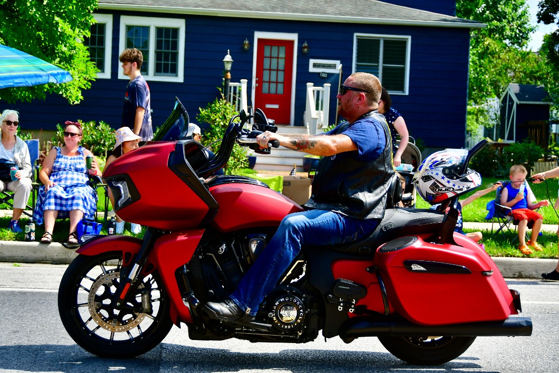 Modern Red Harley