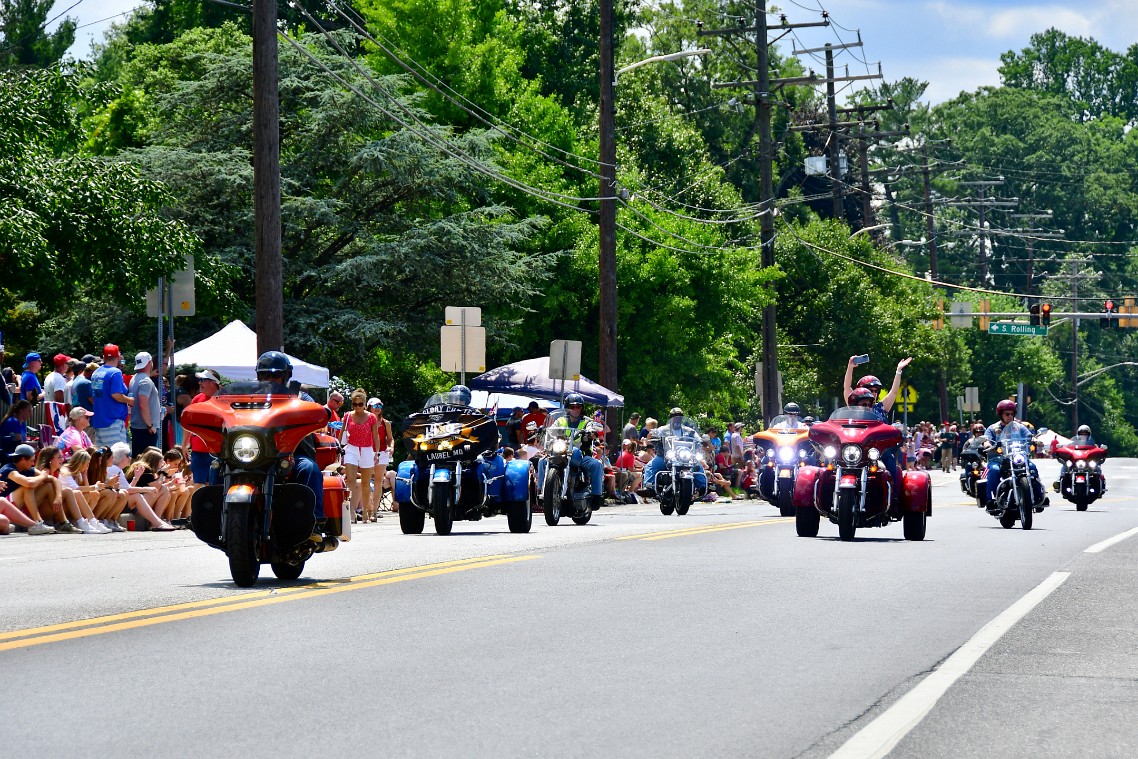 Motorcycles Starting the Parade