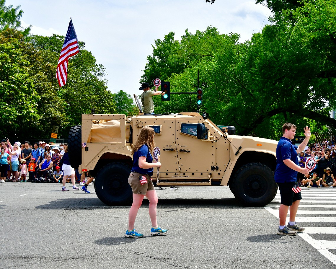 Atop the Armored Vehicle