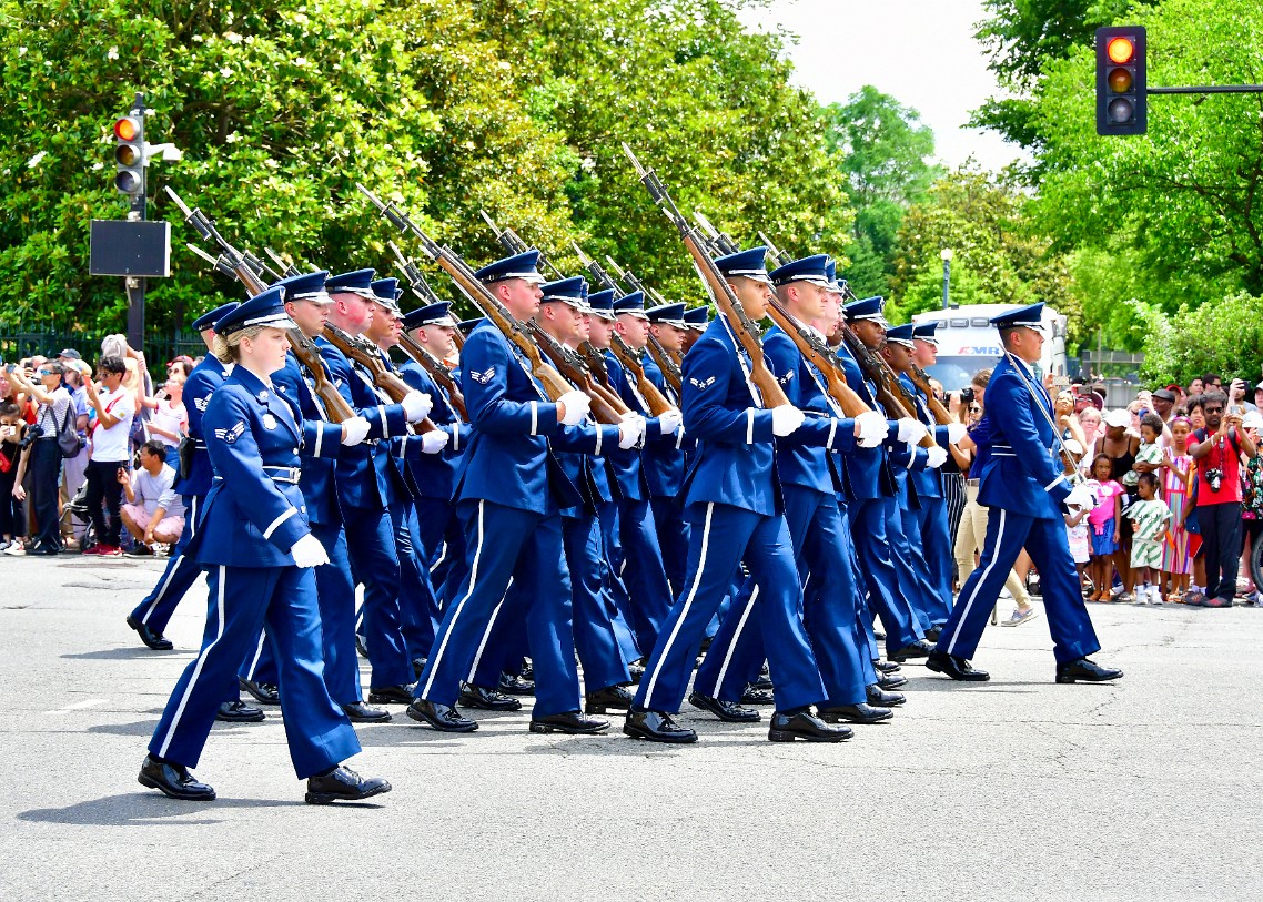 Air Force Members Stepping